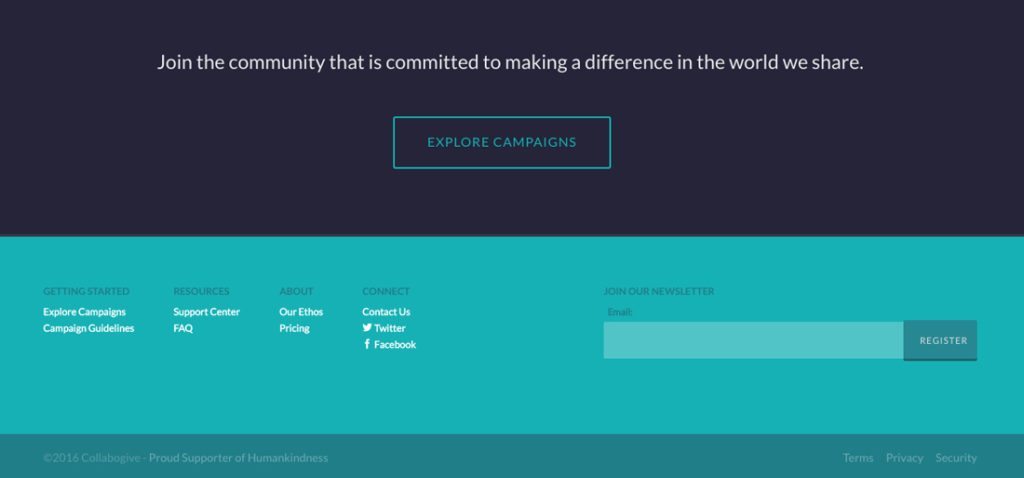 Call To Action Footer