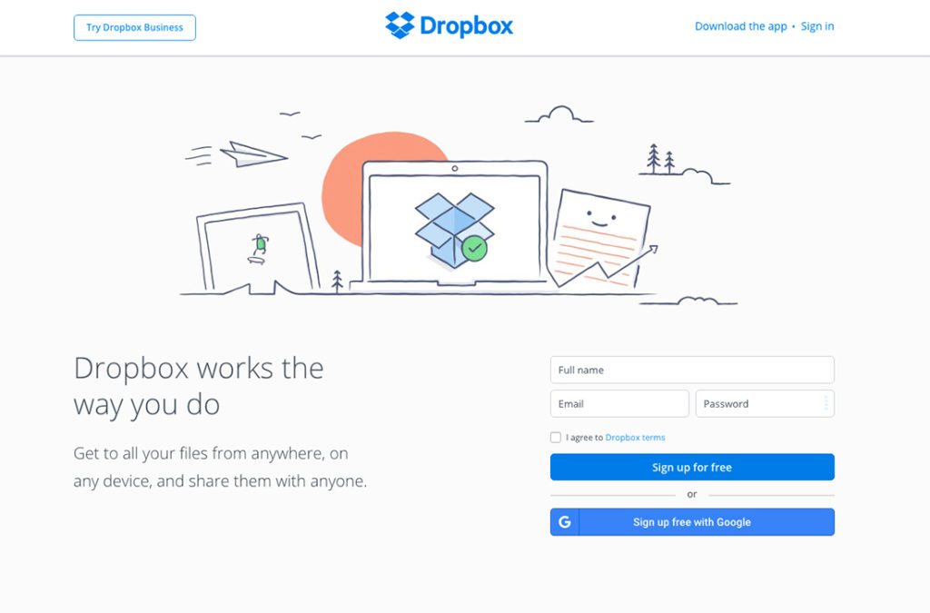 Dropbox Landing