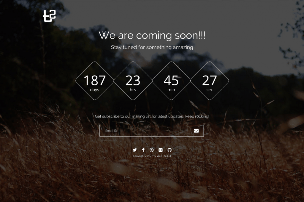 Coming Soon with Mailing List