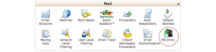 Cpanel MX Entry